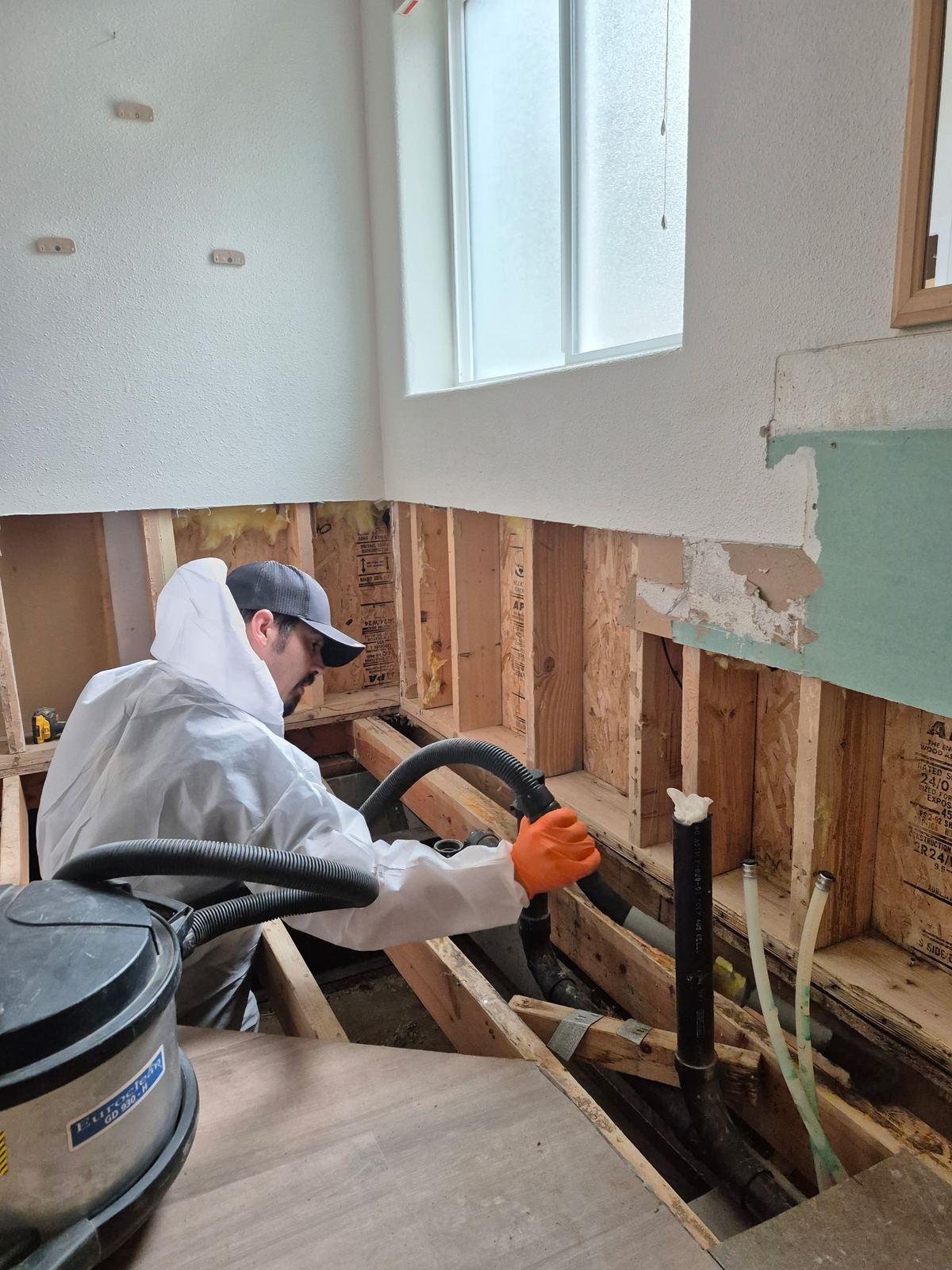 Inspector assessing a home